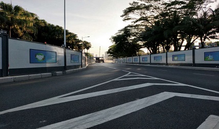 大鵬新區烤漆鋼圍擋批發廠家 市政鋼圍墻價格