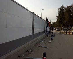 深圳旭東鋼結構A款圍擋，工地施工圍擋首選